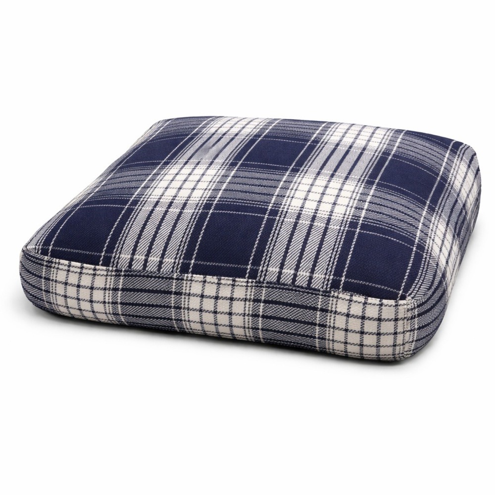 Outerknown Project Vermont Dog Bed Blanket Shirt Plaid 19x19 Blue White Recycled